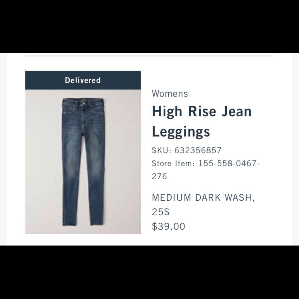 Abercrombie & Fitch | High Rise Jean Leggings